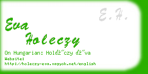 eva holeczy business card